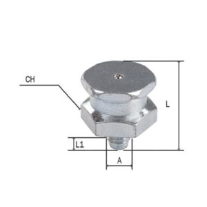Düğme Başlı Yağ Bağlantısı, Çift Hekzagon 5 mm, Top Kontrol Dişi 6X1